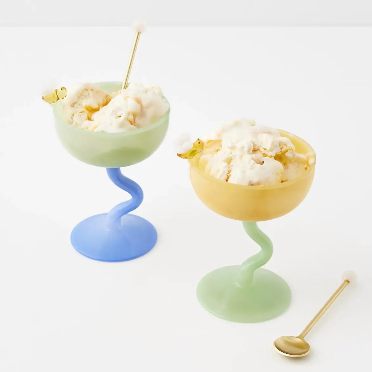 Sale GigiandTom Quartz Brass Dessert Tea Spoon Set