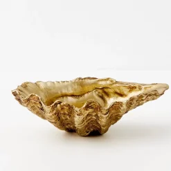 Shop GigiandTom Resin Clam Sculpture Small Gold