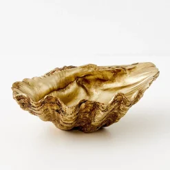 Shop GigiandTom Resin Clam Sculpture Small Gold