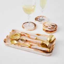 Hot GigiandTom Resin Coasters 4 Pack Tortoiseshell