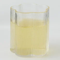 Discount GigiandTom Ribbed Flower Glass Tumbler