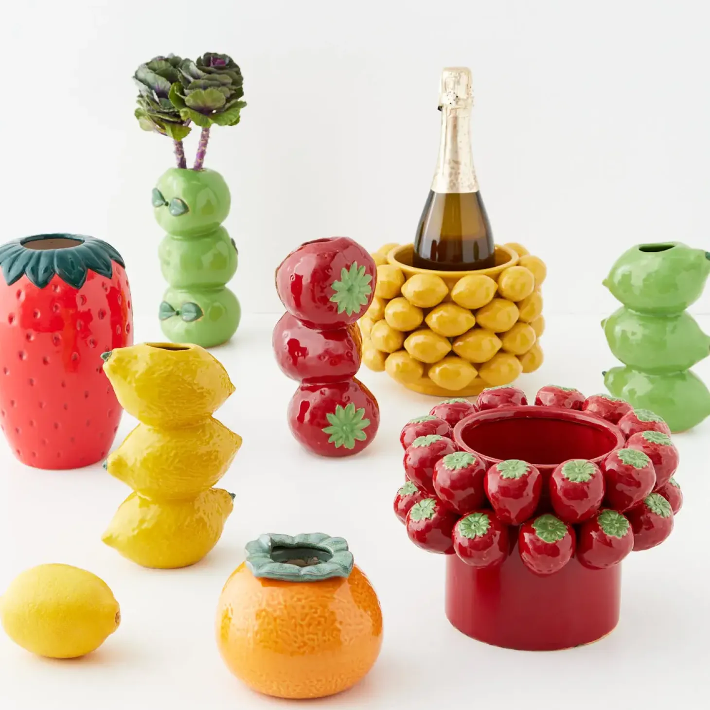 Flash Sale GigiandTom Stacked Lime Ceramic Vase