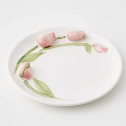 Cheap GigiandTom Tulip Ceramic Decorative Plate Pink
