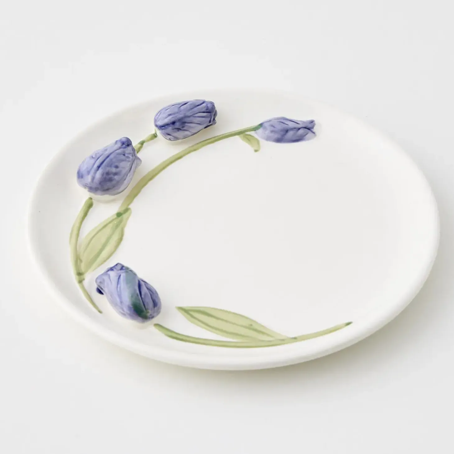Outlet GigiandTom Tulip Ceramic Decorative Plate Purple
