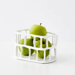 Shop GigiandTom Weave Resin Fruit Bowl White
